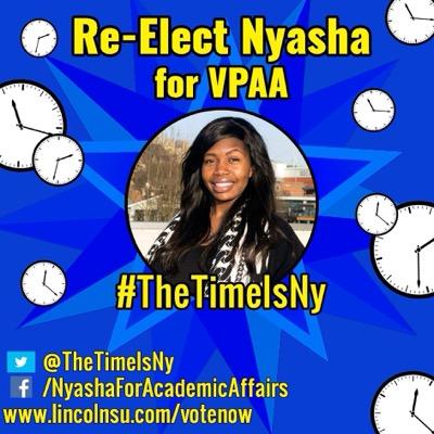 THETIMEISNY's profile picture. Re-elect Nyasha for VP Academic Affairs • Upgrading your student card • Post-grad • Academic Societies • Internationalisation • Interdisciplinary Projects