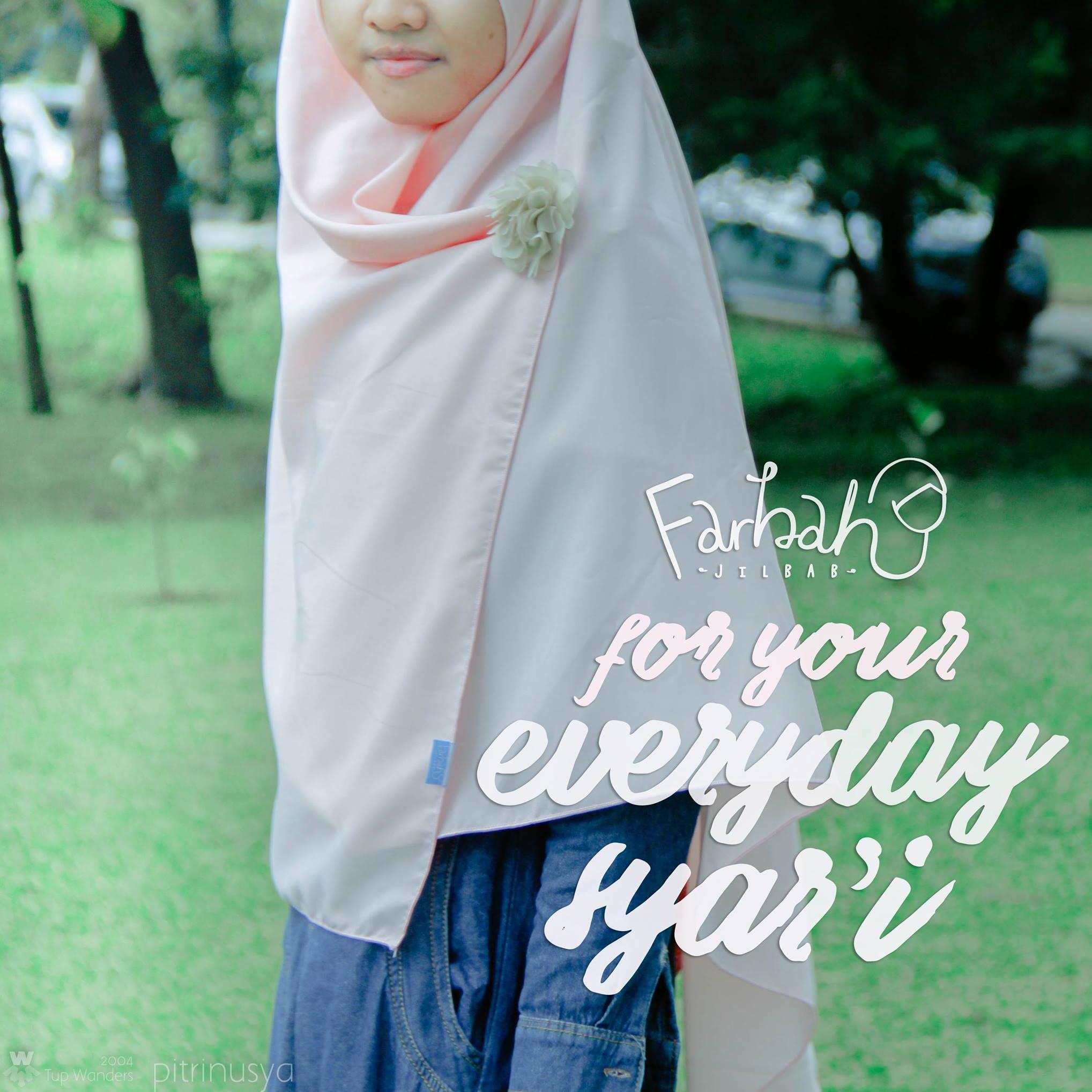 Menjual Jilbab Syar'i. Happiness in Syar'i :)
Find us more at instagram @JilbabFarhah and invite our BBM 73D7871B
