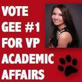 Vote Gee Mattison #1 for Academic Affairs!
