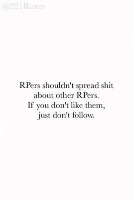 Rude but not bash • Share role players rants • Wanna share yours? Just DM. Mention for followback!