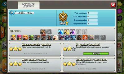 Normas Internas del clan:×Nivel +70.     ×Tropas Nv.5      ×Se dona lo que se pide y arqueras en farming.      ×El primer ataque de guerra a tu espejo.