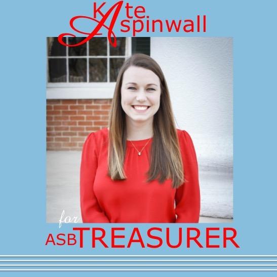 Vote Kate Aspinwall for ASB Treasurer on Tuesday, March 3rd on your MyOleMiss!
