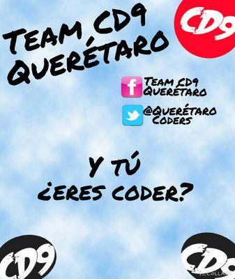 Pagina Oficial de QUERETARO CODERS(Team CD9 Querétaro)Que esperas !UNETE¡ @SomosCD9 @SoyAlonsovillal @SoyAlannavarro @JosDice @SoyFreddyLeyva @BryanMouque