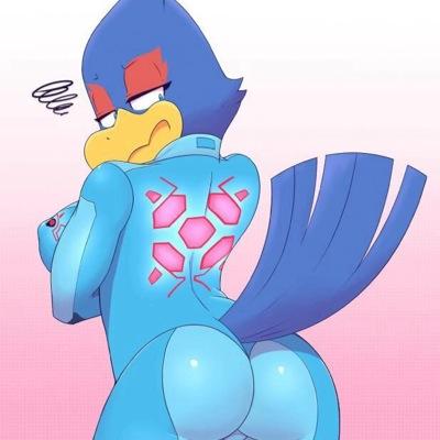 Names Falcon. I may look sexy but im very deadly. Part of Team Star Fox and I love Fox ha! {Art is not mine}