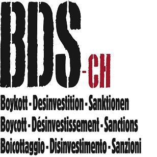 Swiss campaign for boycott, divestment and sanctions (BDS) supporting the call of Palestinian civil society. Until the end of Israeli occupation and Apartheid.