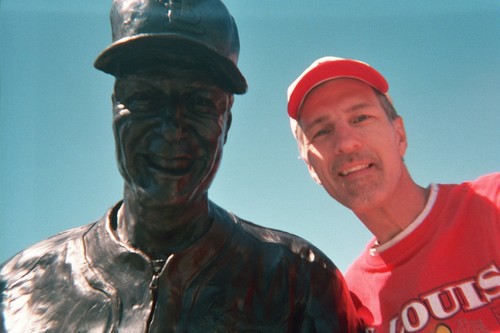 Stan Musial statue ...
 NO CARD REQUESTS ..