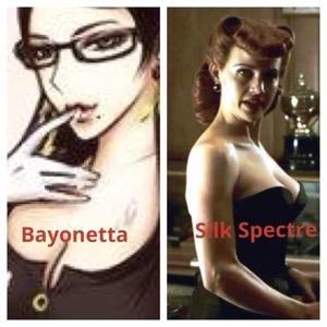 Bayo-I bet you want to touch me~ Silk Spectre- Just a sultry Vigilante~