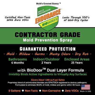 Managing partner/distributor of Endurance BioBarrier, the world's first long lasting, environmentally friendly, non-toxic mold inhibiting coating.