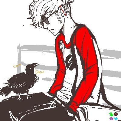 theres a jet black crow droning on and on and on ♥️: @gardenGnostik //RP