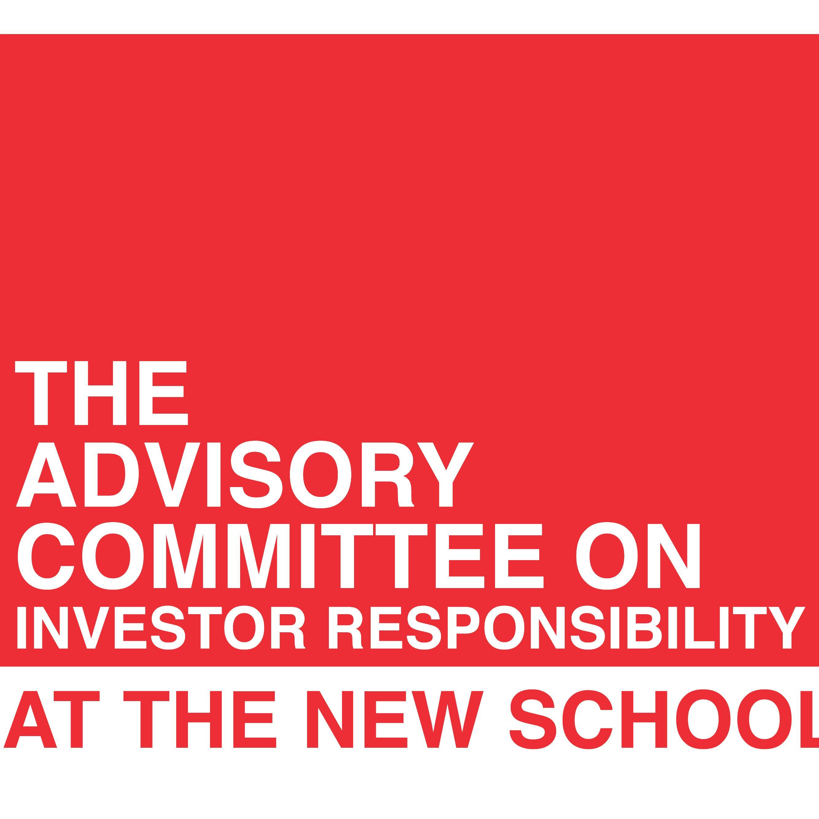 Advisory Committee on Investor Responsibility at the newly divested @thenewschool. Tweets (by ACIR RAs) about divestment, sustainabiltiy, & all things ESG.