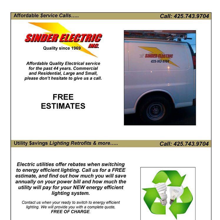 We are an established 44 year Electrical contractor based in Everett,our Fully qualified experienced Electricians give you the confidence that you require.
