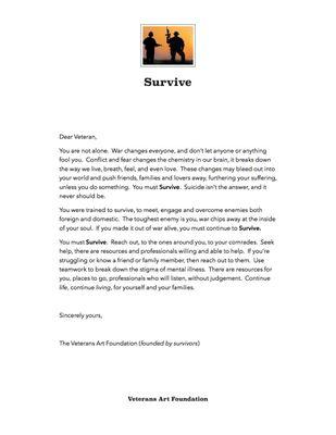 VeteransArt's profile picture. The Veterans Art Foundation is a company which promotes veterans art and therapy for PTSD. Twitter account maintained by multiple VAF members.