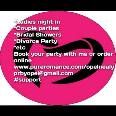 I am your pure romance consultant. Wanna spice up the bedroom. order online or i can come to you. Bridal showers, divorce  parties, and in btw...
