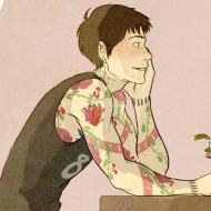 Owner of the Tattooshop 'Freckles' | Might have a eye for the cute flowershop owner. | 20 Y.O. | Single | Gay | Modern au