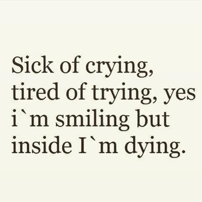 yea I'm depressed and I cut but no one cares