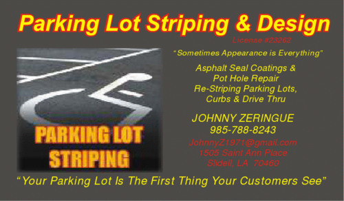 restripe parking lots, Handicap stencils, curbs, drive thru, concrete car stops...complete parking lot maintenance