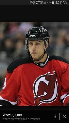 Play for NJ Devils  I'm number 8 I play left winger  **parody**
