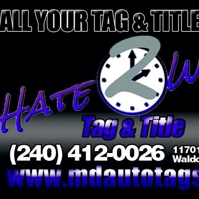 H2WTagandTitle's profile picture. Auto Tag and Title Service         Authorized Dealer- MD MVA                                   M-F 9a-6p Sat 9a-3p