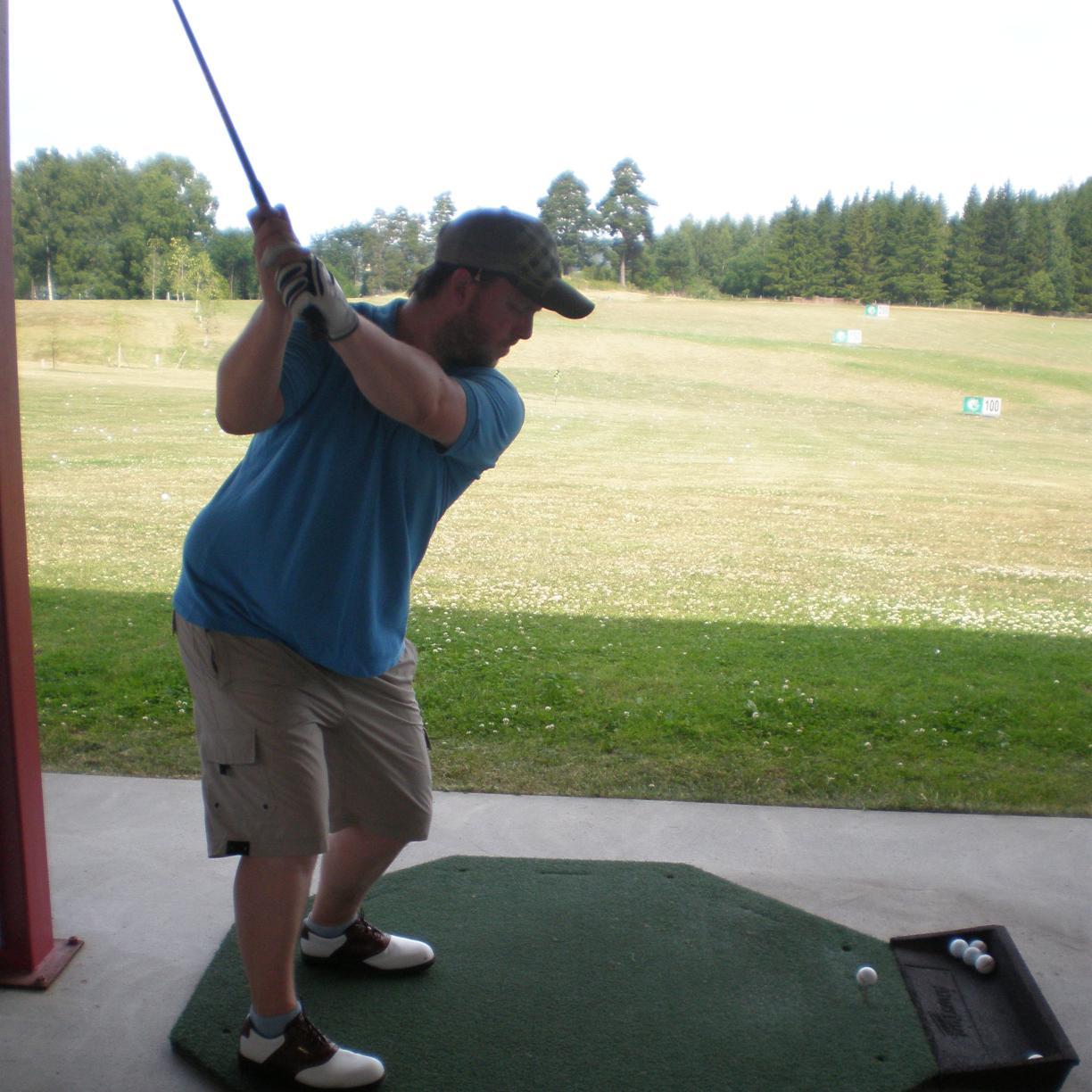 Happy golfer