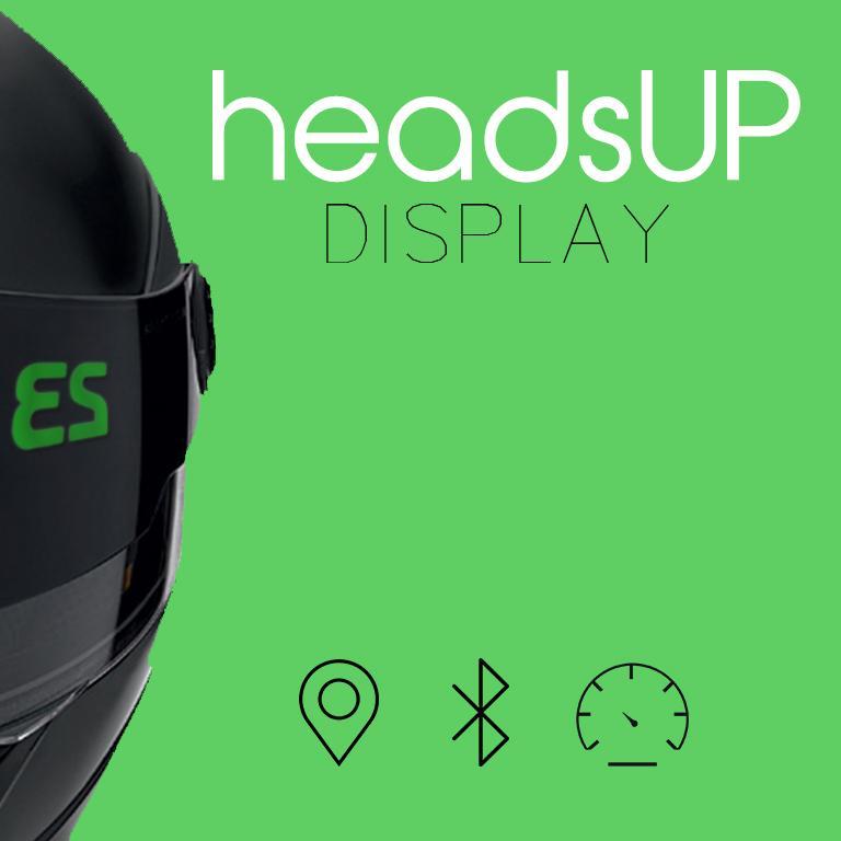 Navigation and speed projected on your helmet's windscreen. Get your headsUP Display today #DriveAware