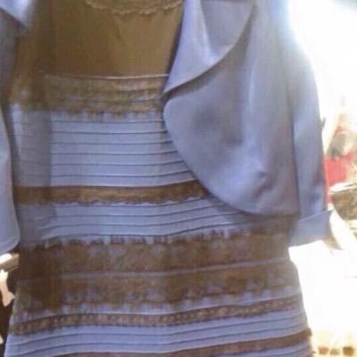 the dress is black and blue.