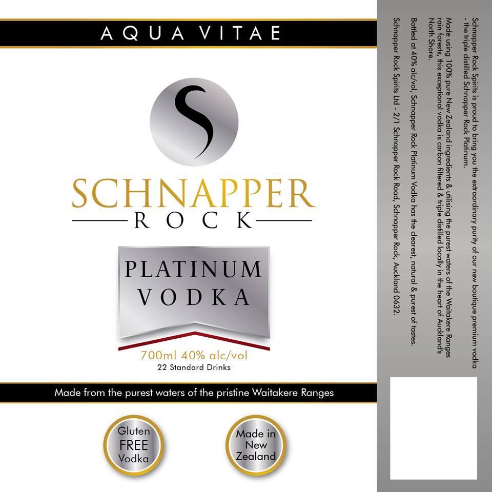 Pre- Release Platnium 40% Vodka  Made on the North Shore with Water from the Waitakere Ranges - Gluten Free