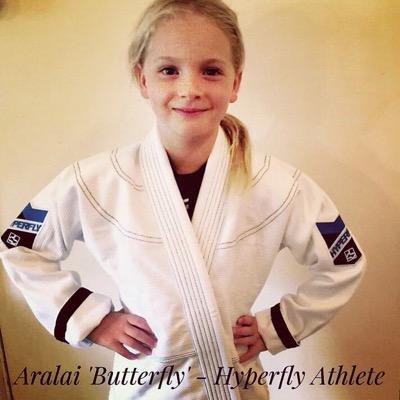 AralaiButterfly's profile picture. 7 year old Hyperfly athlete, Jiu-jitsu, Pan Pacific Champion. Hopes to compete all around the world- making friends and having fun!