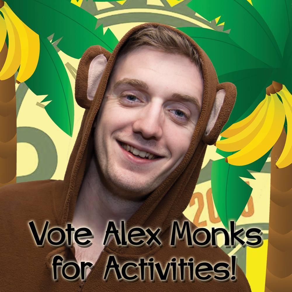 alex4activities's profile picture. Alex Monks running to be Sheffield University Students' Union Activities Officer! Vice-chair of SuTCo, Charities Officer of Bummit #suvote #thatsmonkeysbusiness