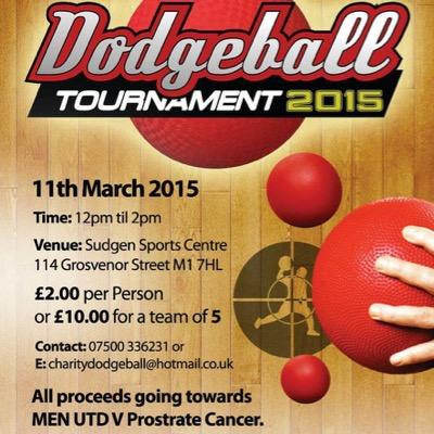 Charity Dodgeball event set up in Manchester to raise money and awareness for prostate cancer. Our Charity we have chosen to support is Men United.