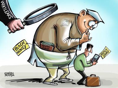 Welcome to the life of a corrupt Indian. The only gandhi I love is the only one on the note.
The only black I love in the world is black money. 
Only 4 humor.