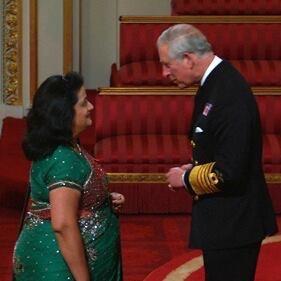 Chairperson for the Indian Hindu Welfare Organisation (IHWO). MBE and Deputy Lieutenant for Northamptonshire.