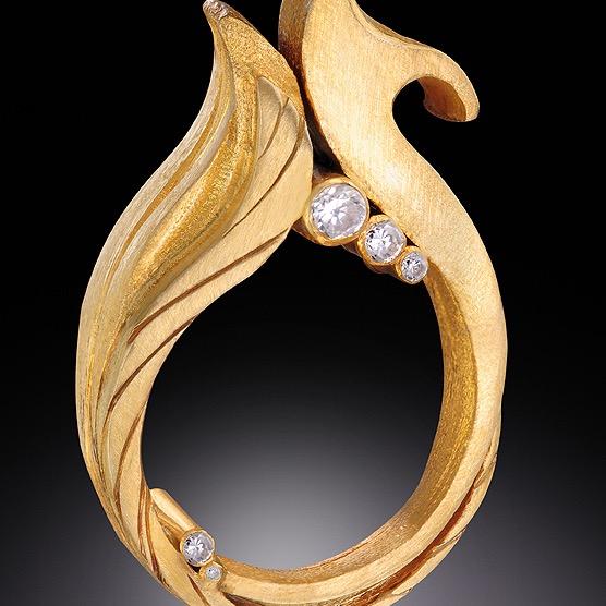 Award-winning Fine Jewelry Designer, recipient of the 2015 NICHE Award, creating organic asymmetrical forms with movement and balance in high karat gold