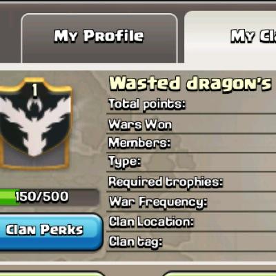 CocWasted's profile picture. Where Being Wasted Is Fun ; Have Fun And Clash On!!