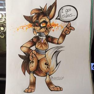 Hi im basily the animatronic wolf hey There's lots of Delicious -kids- delicious pizza at Freddy fazbears pizza! hahaha goal:400 followers #female