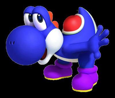 One of the many Yoshi species. Related to Green Yoshi. Loves all kind of fruit but grapes the most. Can fly by swallowing a blue Koopa Shell. #AnyRP