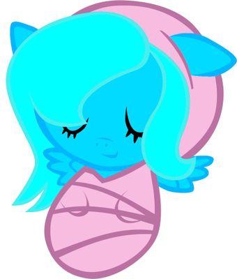 Adopted mommy is @mlp_leben! right eye is light green left eye is darker. Just a small pegasus wanting to have fun all the time.