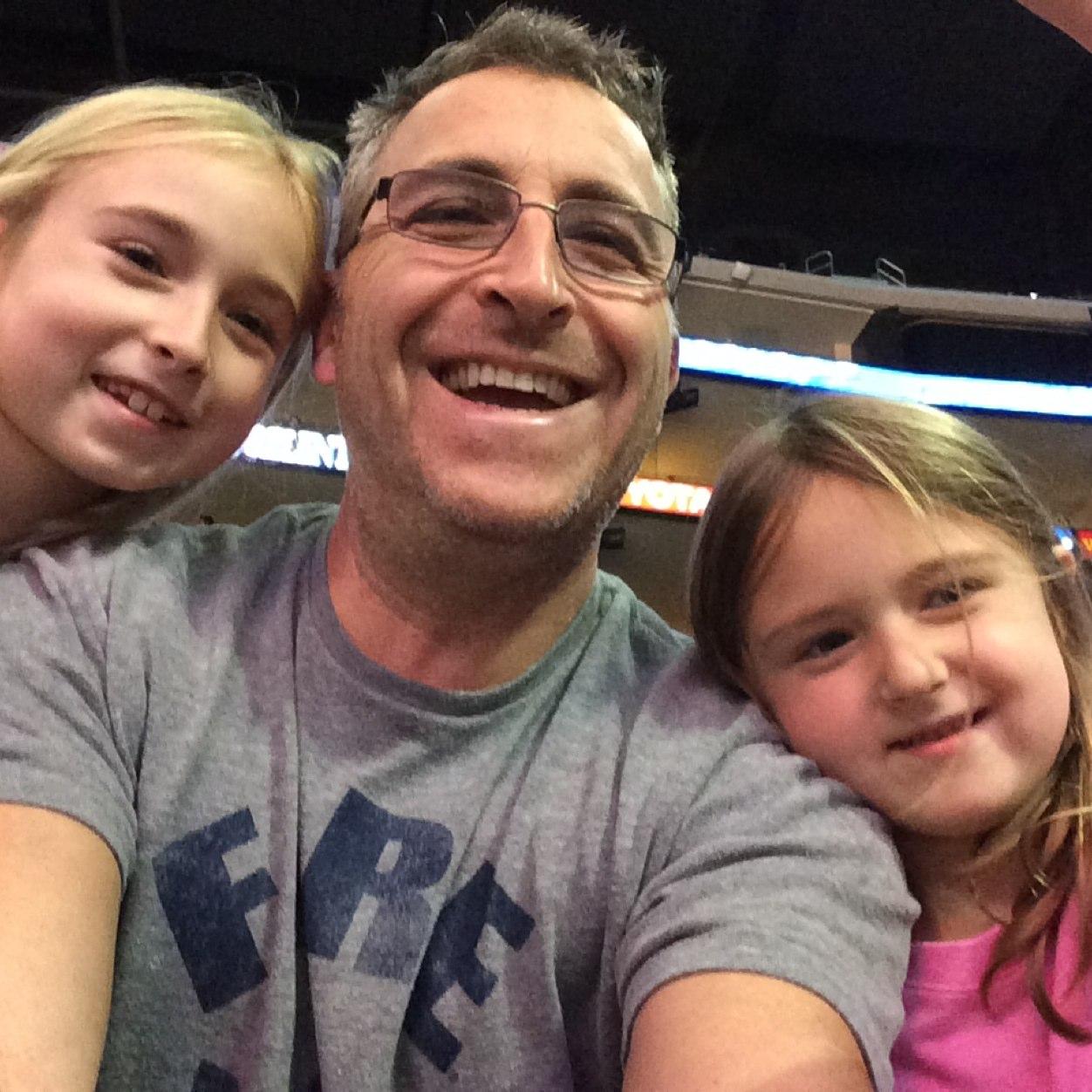 A dad with a gymnast daughter brooke and tennis player daughter, and has a beautiful wife. SHAKE IT OFF stuart gibbs is great! Instagram: billrosenkrantz
