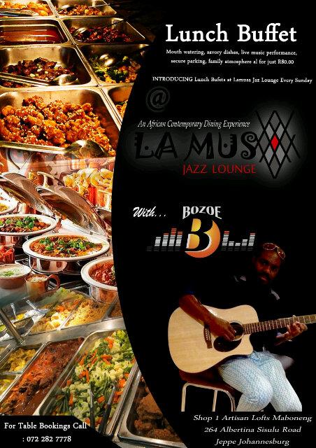 Contemporary African Dining EXPERIENCE Shop1 Artisan Lofts 264 Albertina Sisulu road #MABONENG.  Bookings: 0724486817