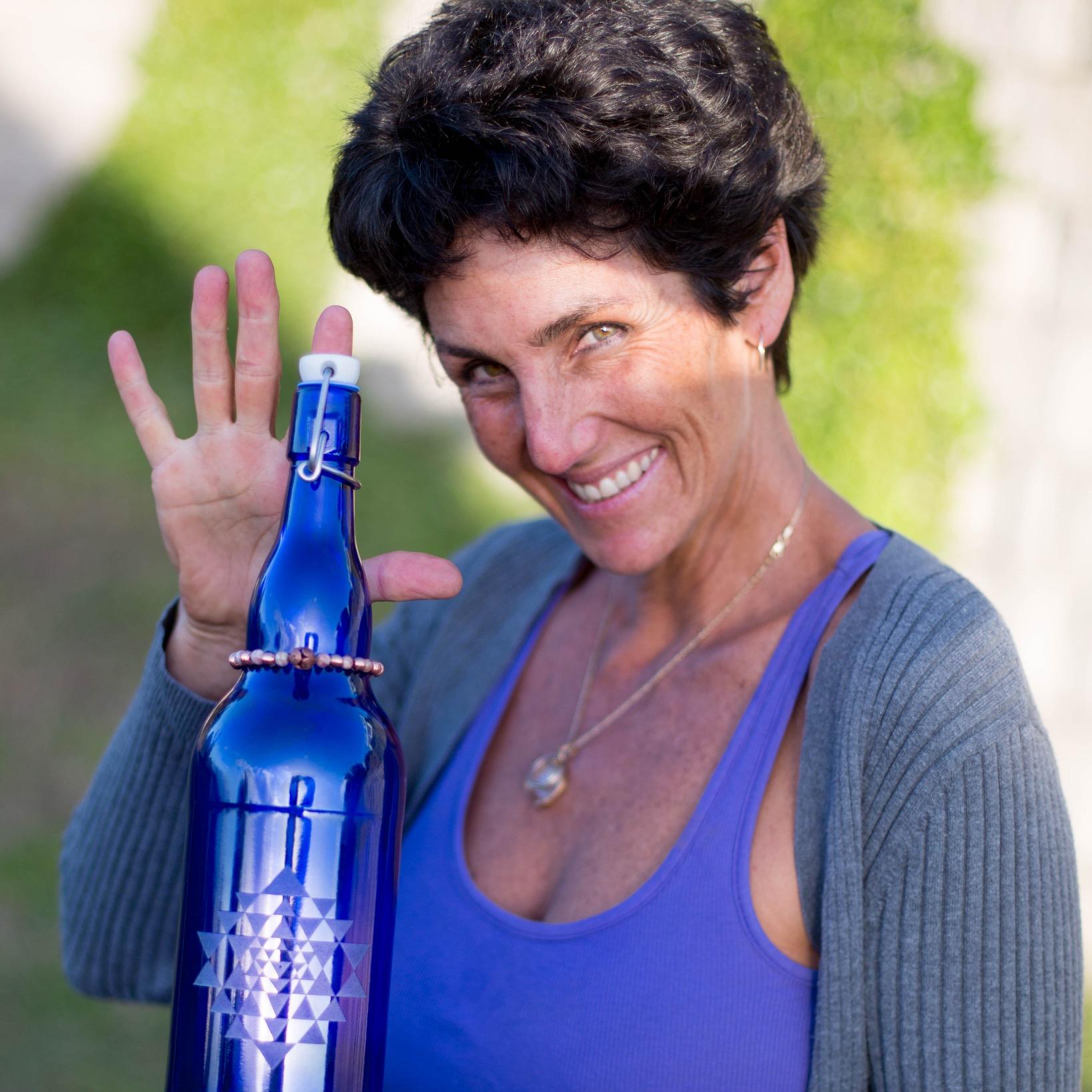 BLUEBOTTLELOVE's profile picture. Blue Bottle Love is an act of LOVE for you and for our planet! Sandblasted blue glass water bottles for honoring and empowering with positive intentions.