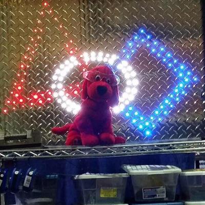 Team 1023's Big Red Dog.
