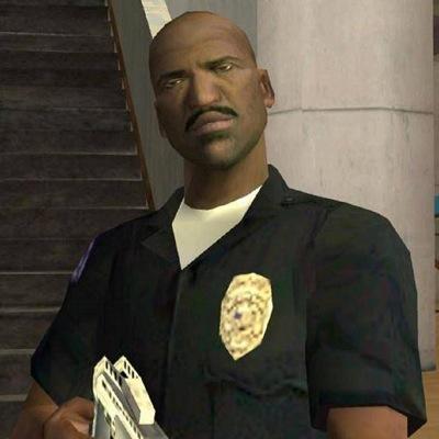 Officer Frank Tenpenny, leader of the corrupt C.R.A.S.H. unit of the LSPD. Taking out the gangs we don't like, and sharing the rewards with the gangs we do.