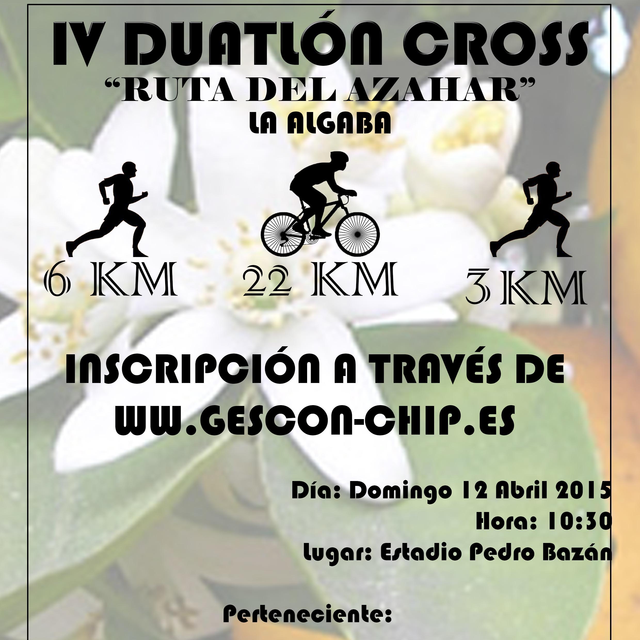 Duatlón Cros Ruta del Azahar 12/04/2015