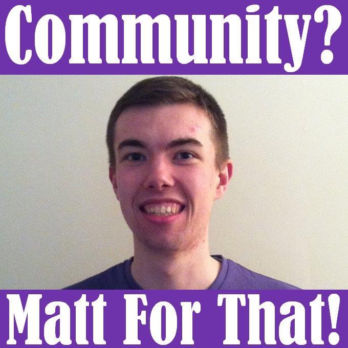 Bath SU Community Officer Candidate for 2015/16. Halls and Housing? Mental Health? Equality and Diversity? Campus Life? Local Community? Volunteering?#Matt4That