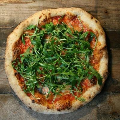 Hand Crafted Wood Fired Pizza served from a converted 1985 ice cream van