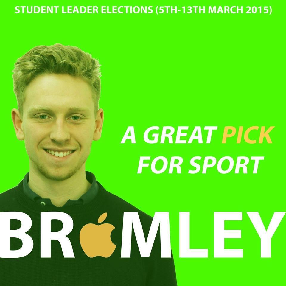 Running for University of Nottingham's SU Sports Officer 2015/16! #StudentLeaders15 Voting opens 5th-13th March #VoteBramley #AGreatPick