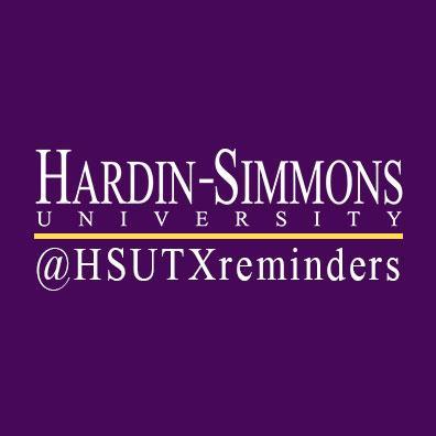 Follow us to receive updates and reminders from Hardin-Simmons University's business, registrar, financial aid, and advising offices.