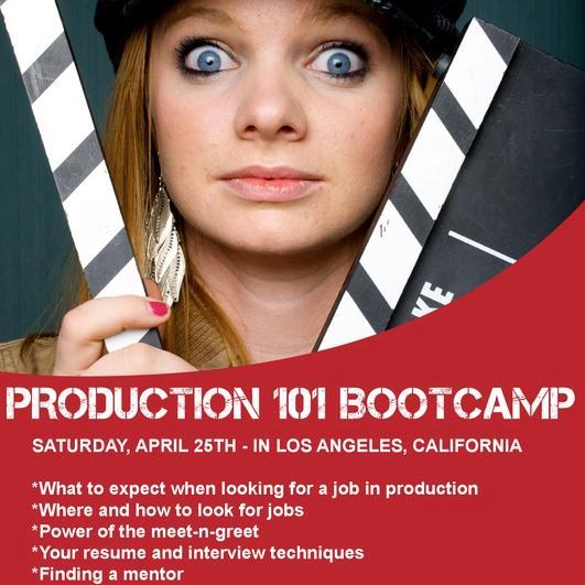 **NEXT CLASS: APRIL 25th in LA**              Fast track your career in production!          Learn the ins and outs of working in the tv/film industry.