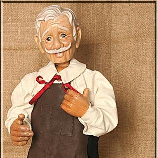 widower. puppet maker. food lover. wine taster. son raiser. accordian player. dream chaser.