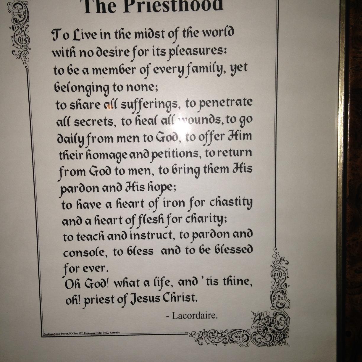Catholic Priest 
Existential Well-being Counselor