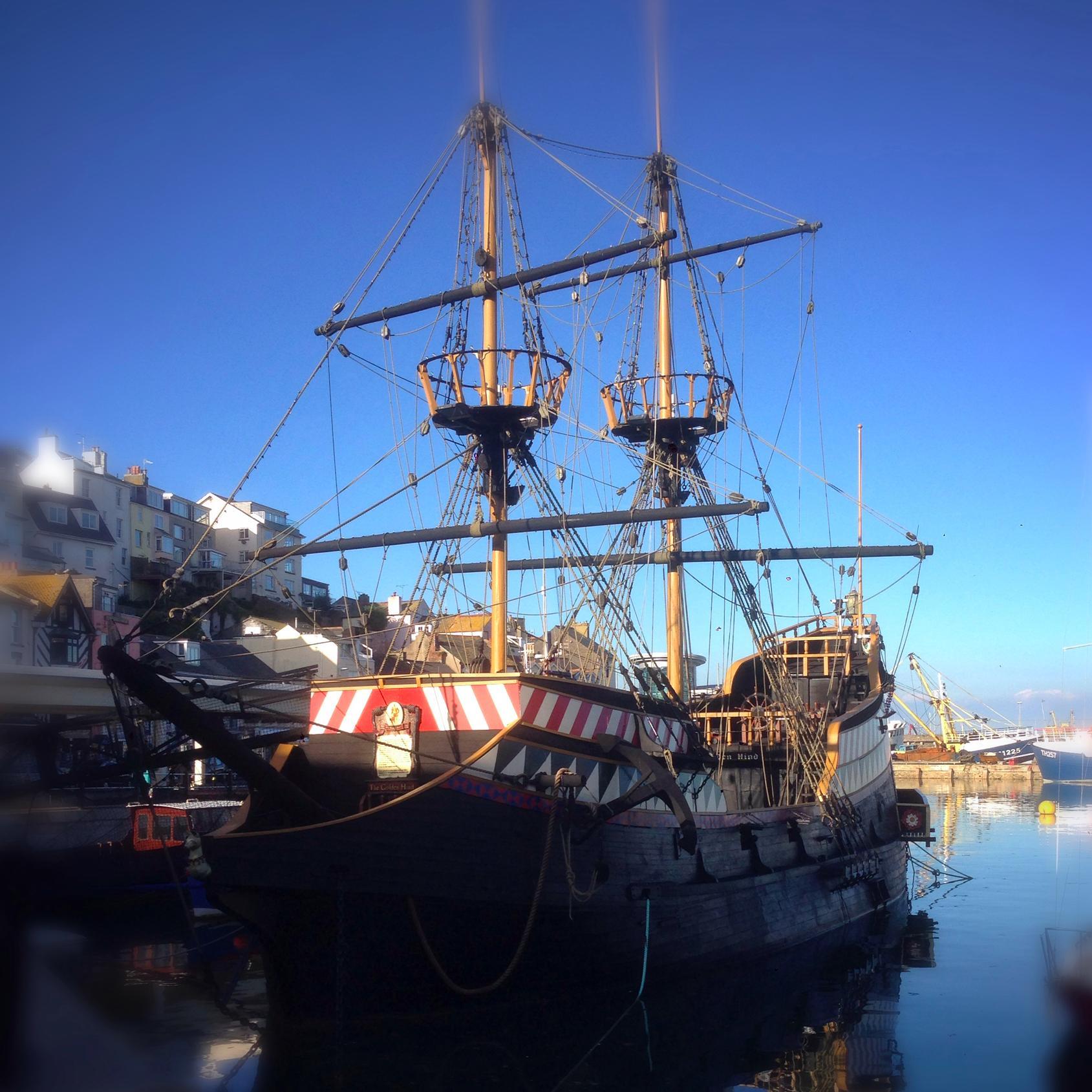 Tudor replica museum ship, preserved for all, attracting visitors to beautiful Brixham. Living history, learning, fun on board & fab view from the harbour side!